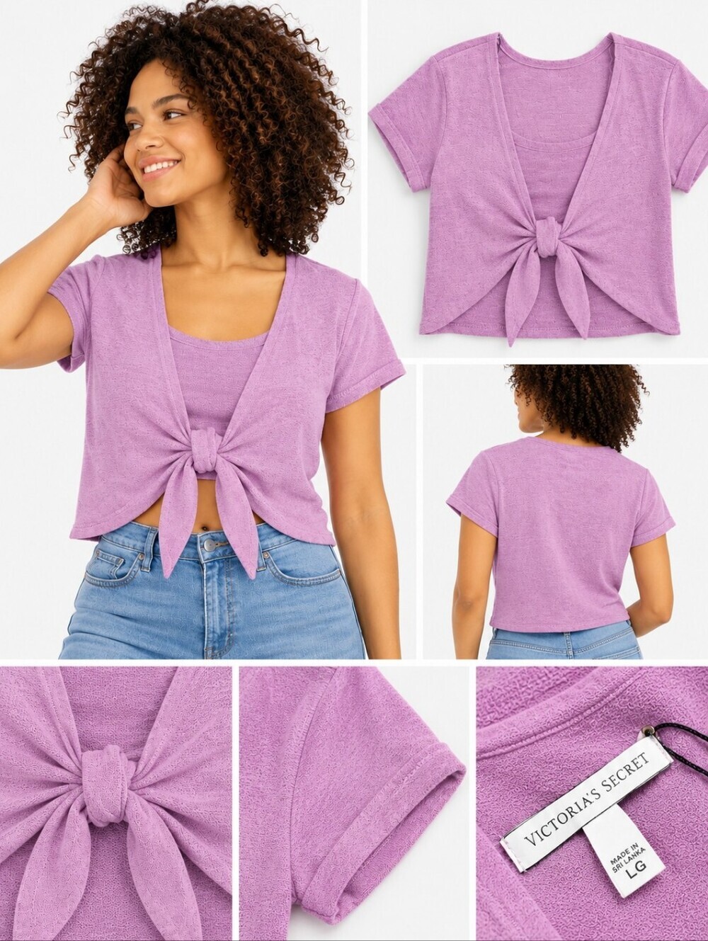 NEW Victoria's Secret Tie-Front Sweater